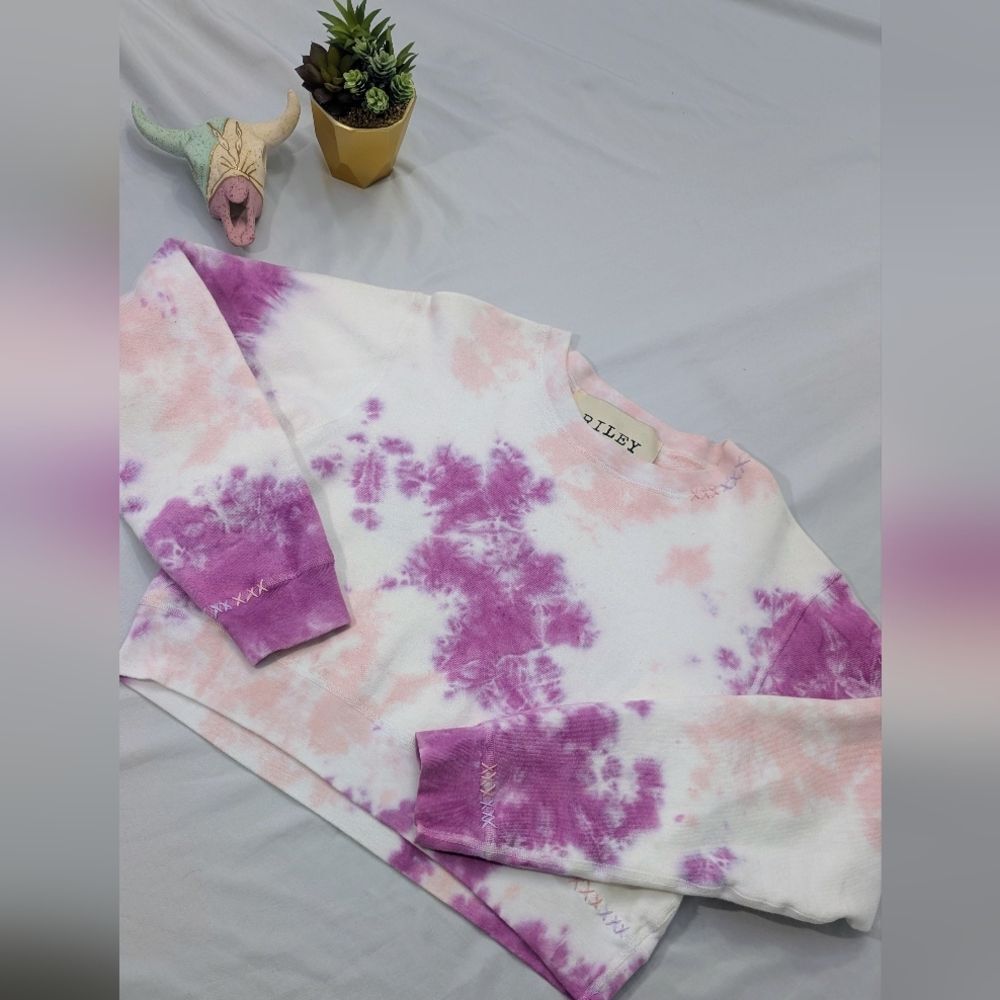 Purple and Pink Tie-Dye Sweatshirt